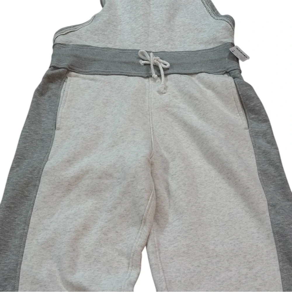 FP Movement by Free People Making It Sweatpants Bib Overalls Grey Combo Size XS - Picture 3 of 8